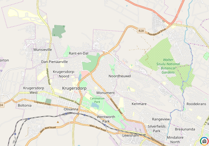 Map location of Noordheuwel